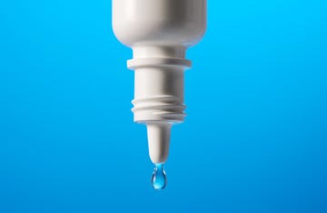 dropper on a blue background