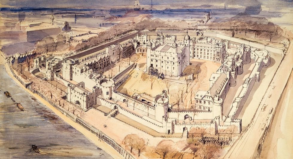 Overzicht van de Tower of London