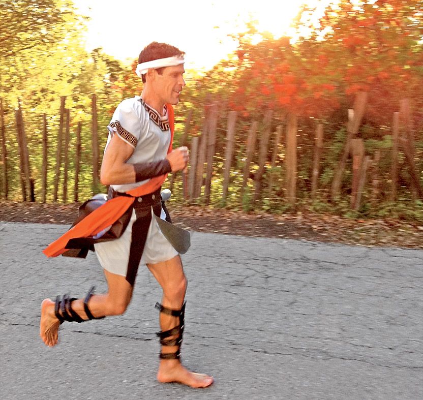 Dean Karnazes You Don't Know Pheidippides running in toga