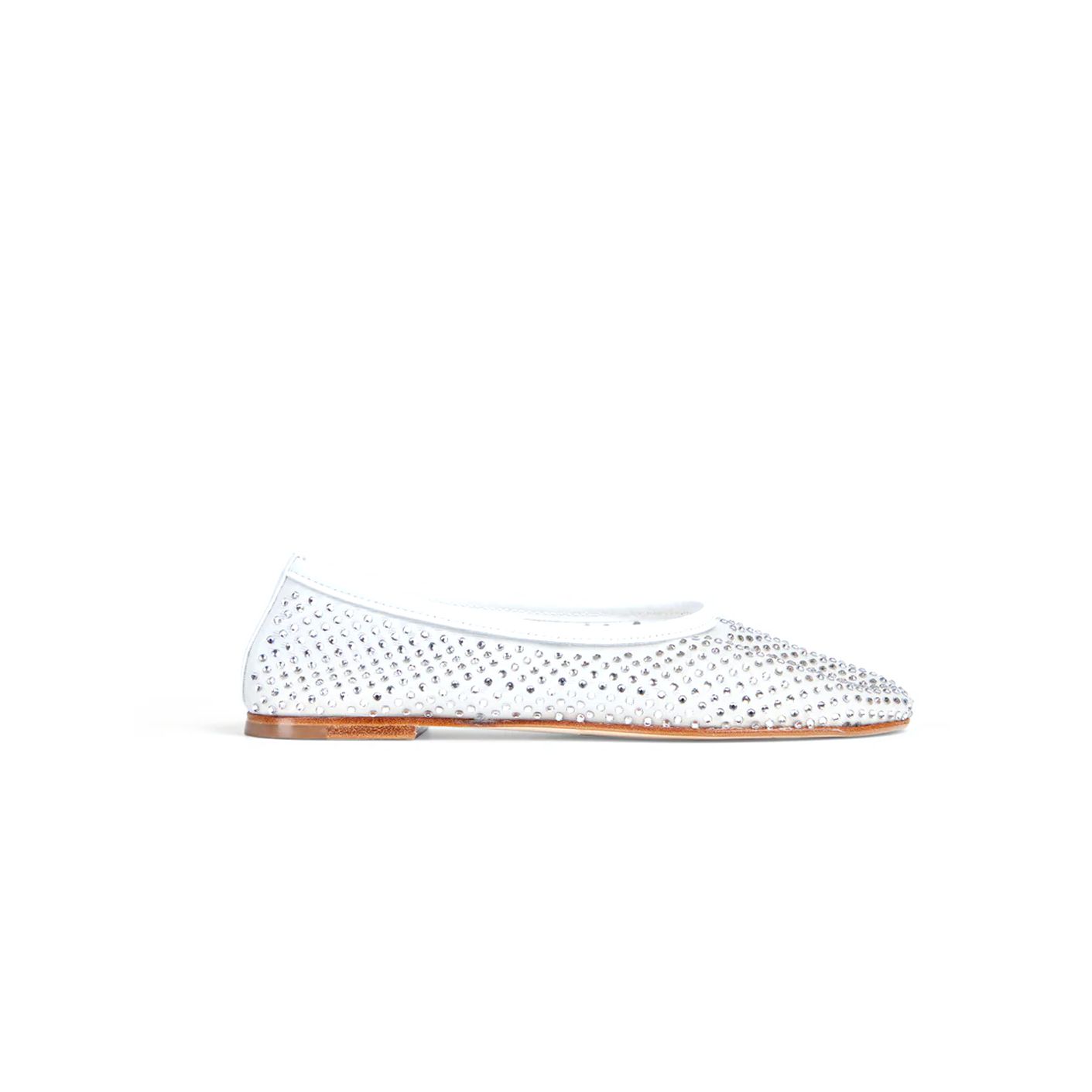 White sales mesh flats