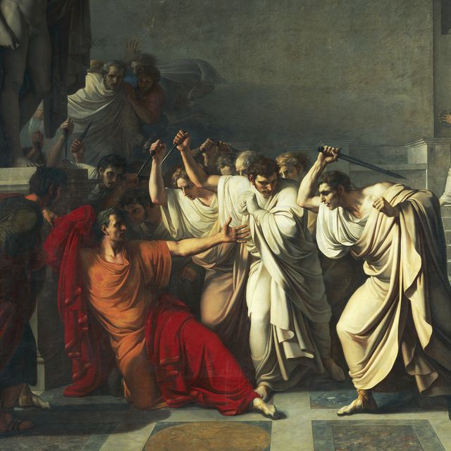 Death of Julius Caesar, 1805-1806, by Vincenzo Camuccini (1771-1844), oil on canvas, 400x707 cm, Detail