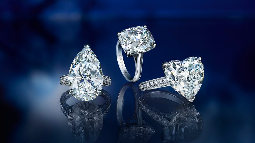 three diamond rings