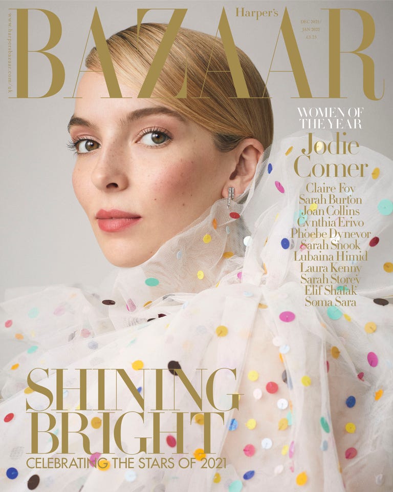 Jodie Comer’s ‘French girl fringe’ - Harper's Bazaar cover shoot