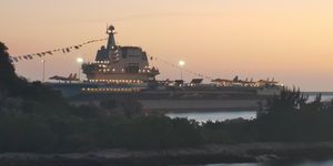 china hainan sanya shandong aircraft carrier cn