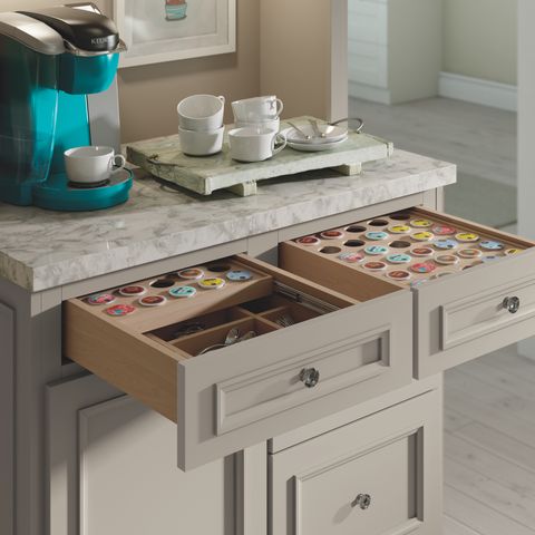k cup drawer insert by decora cabinetry