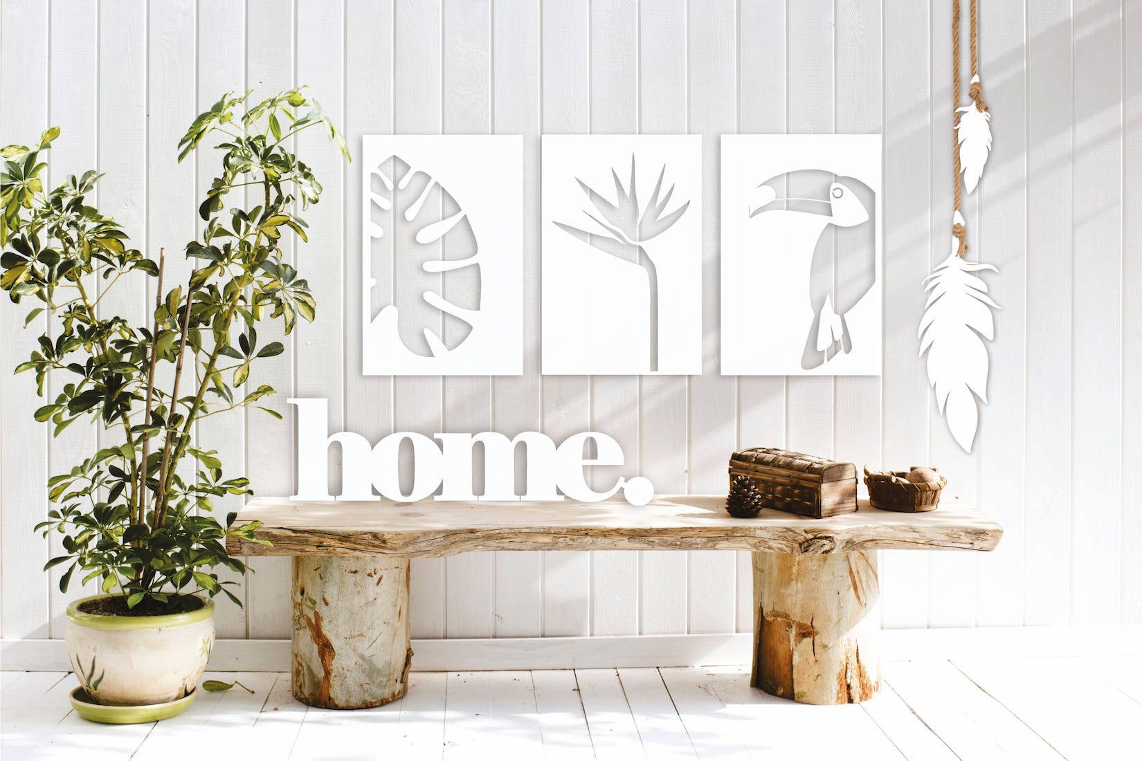 decoración con cuadros troquelados, de lisa sarah