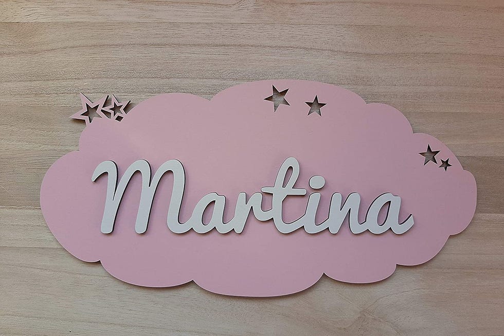 decoración de pared personalizada nombre nube martina, en amazon