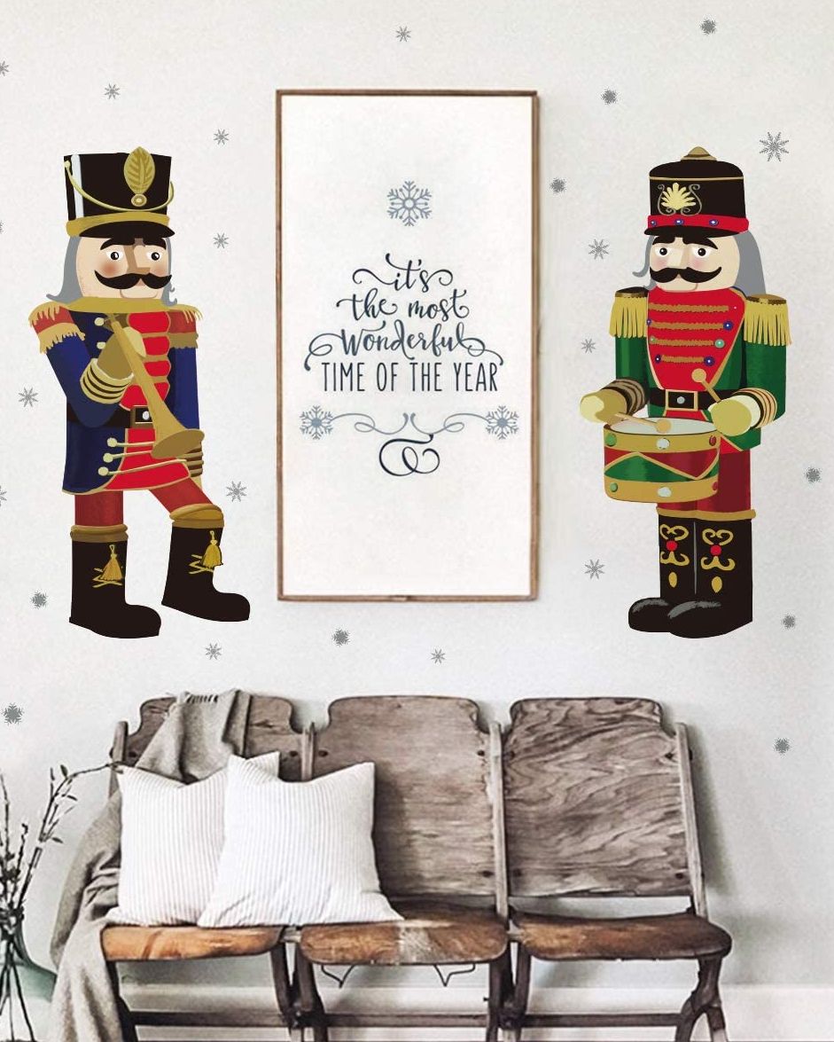 vinilo adhesivo de navidad con cascanueces para decorar la pared