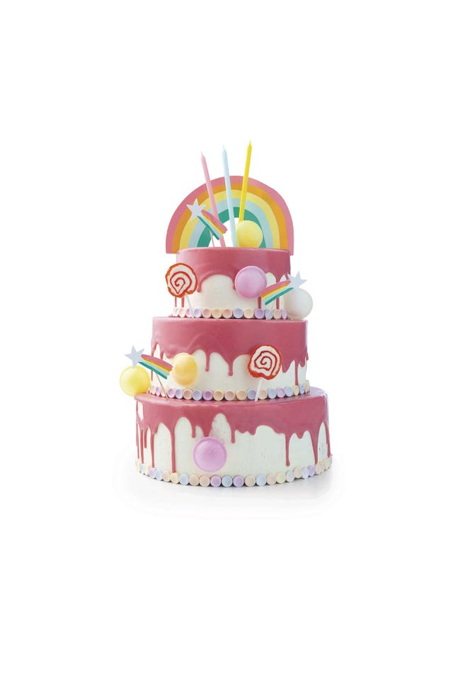 tarta infantil con arcoíris