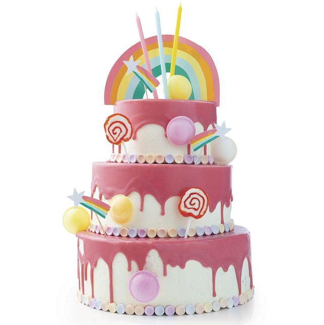 Tarta infantil con arcoíris tarta infantil con arcoíris