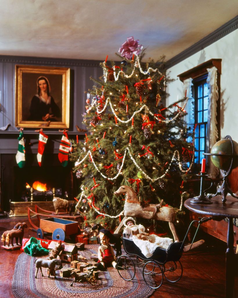 decorated vintage christmas tree
