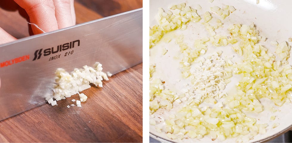 a person cutting up food