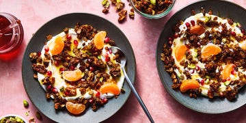 oats pistachios walnuts and honey granola