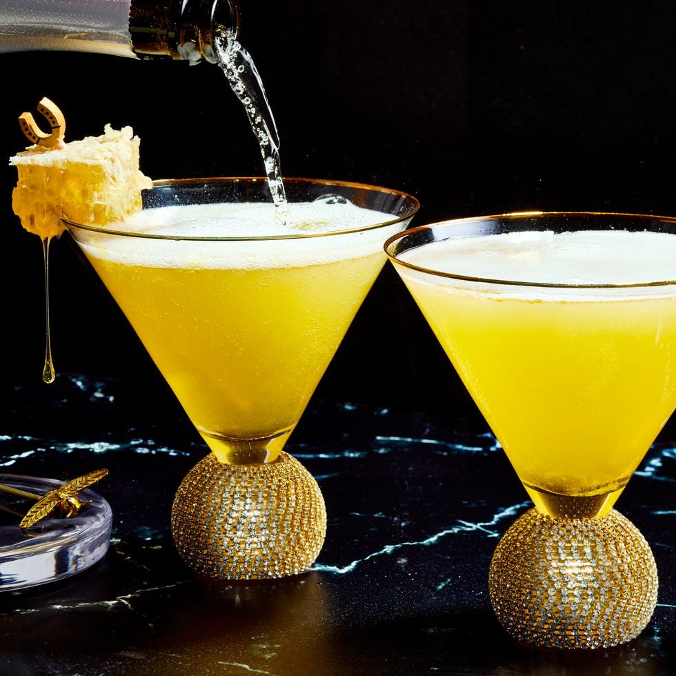 a blend of honey, tequila, peach nectar, and lemon juice makes this cocktail the perfect balance of sweet and tangy, while the prosecco keeps it light