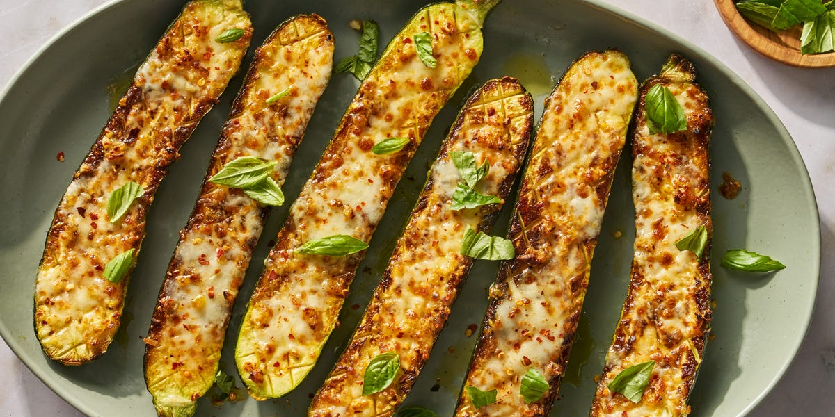 preview for Cheesy Garlic Zucchini Steaks Will Rival The Meat At Your Summer Grill-Out