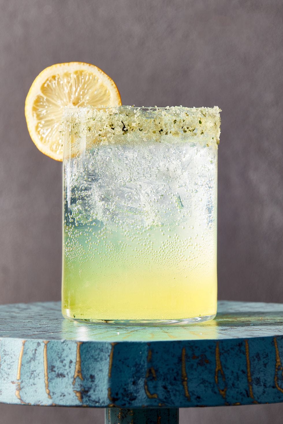 spiked sparkling basil lemonade