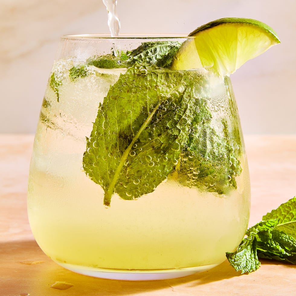 featuring floral, fruity st germain, fresh lime, mint, and prosecco bubbles, this is the perfect crisp alternative to heavier drinks