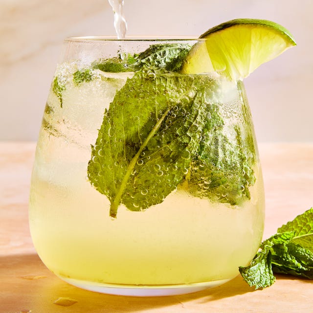 featuring floral, fruity st germain, fresh lime, mint, and prosecco bubbles, this is the perfect crisp alternative to heavier drinks