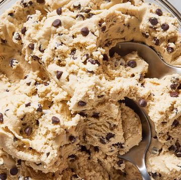 edible cookie dough in a bowl with spoons