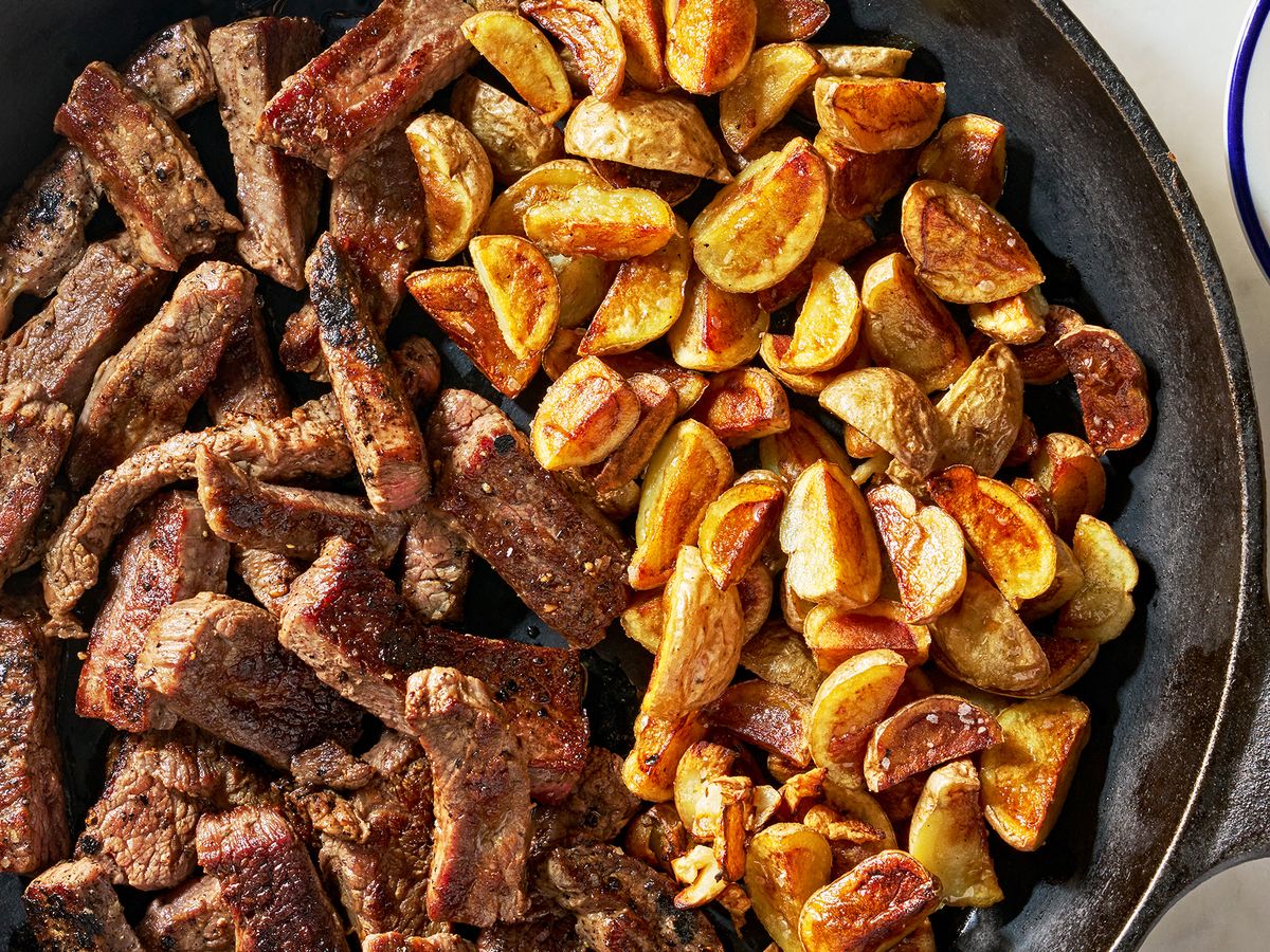 Skillet Steak and Potatoes - Keeping It Relle