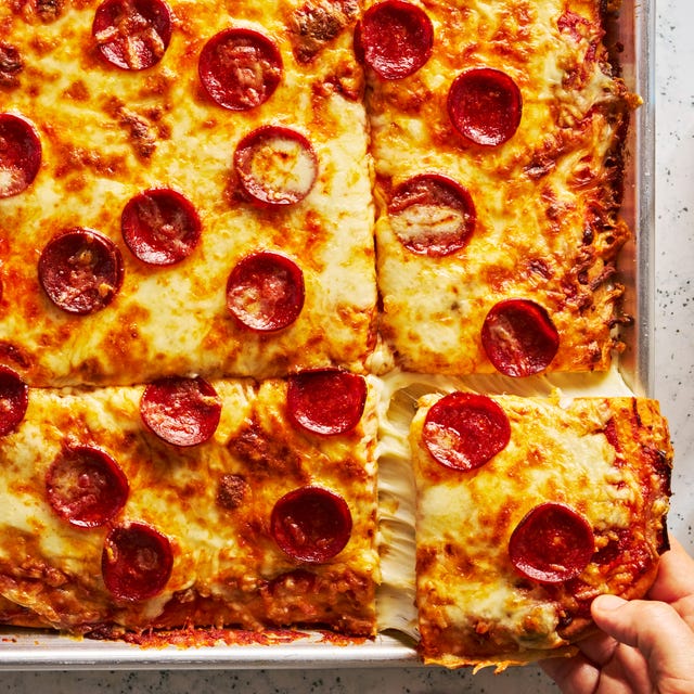 herby pizza sauce, melty mozzarella, and spicy pepperoni baked on that signature thick and fluffy crust and topped with a sprinkle of italian seasoning