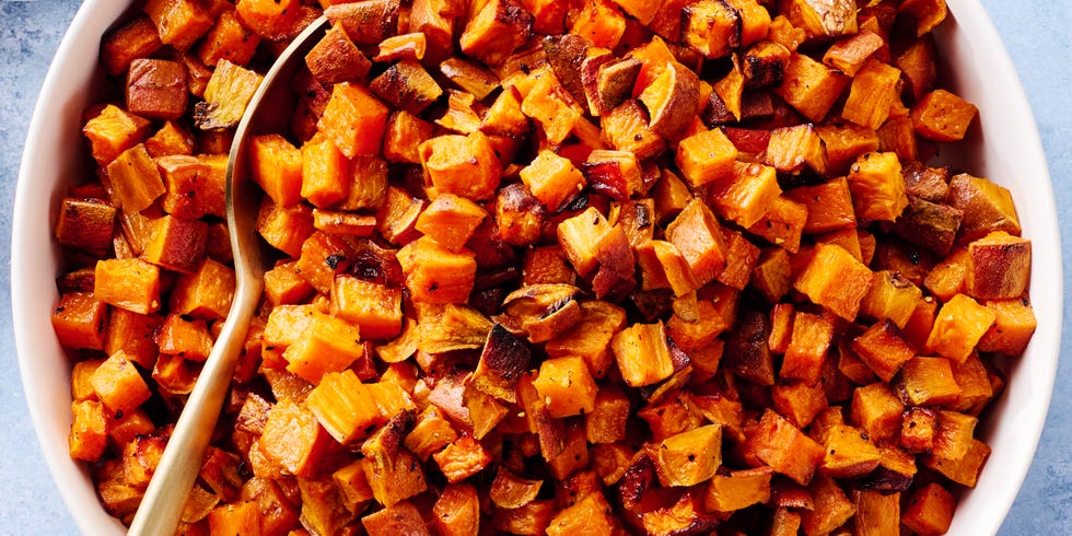 roasted sweet potatoes in a bowl