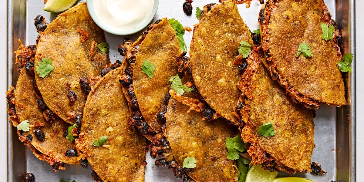 preview for Crispy Sheet-Pan Black Bean Tacos Will Be Your New Favorite Tex-Mex Dinner