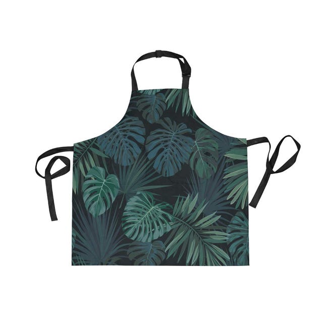 Delantal con diseño de hojas de palmera