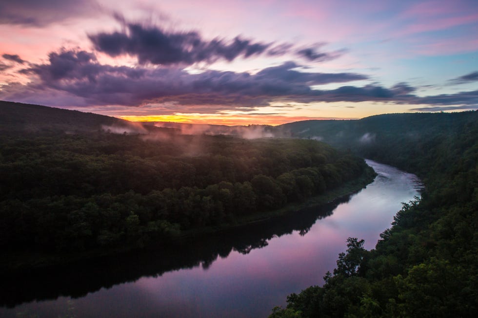 delaware river sunset