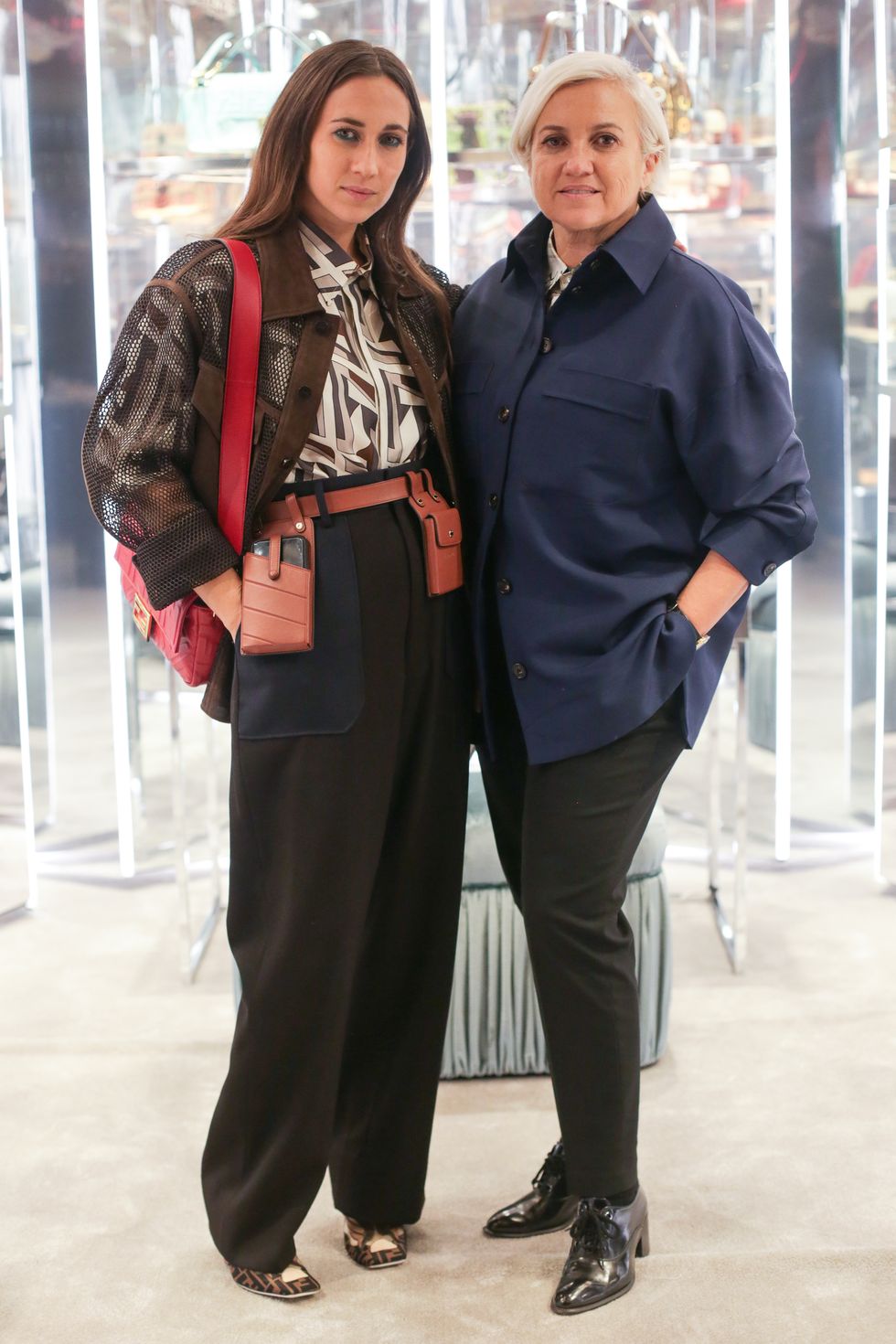 Delfina Delettrez Fendi con la madre Silvia Venturini Fendi.