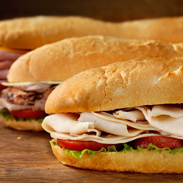 Deli submarine sandwich