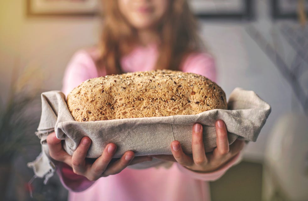 delicious freshly baked organic seed bread