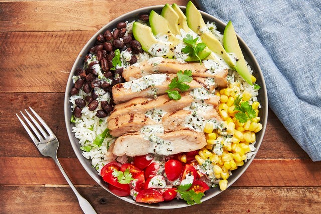 cilantro lime chicken rice bowl