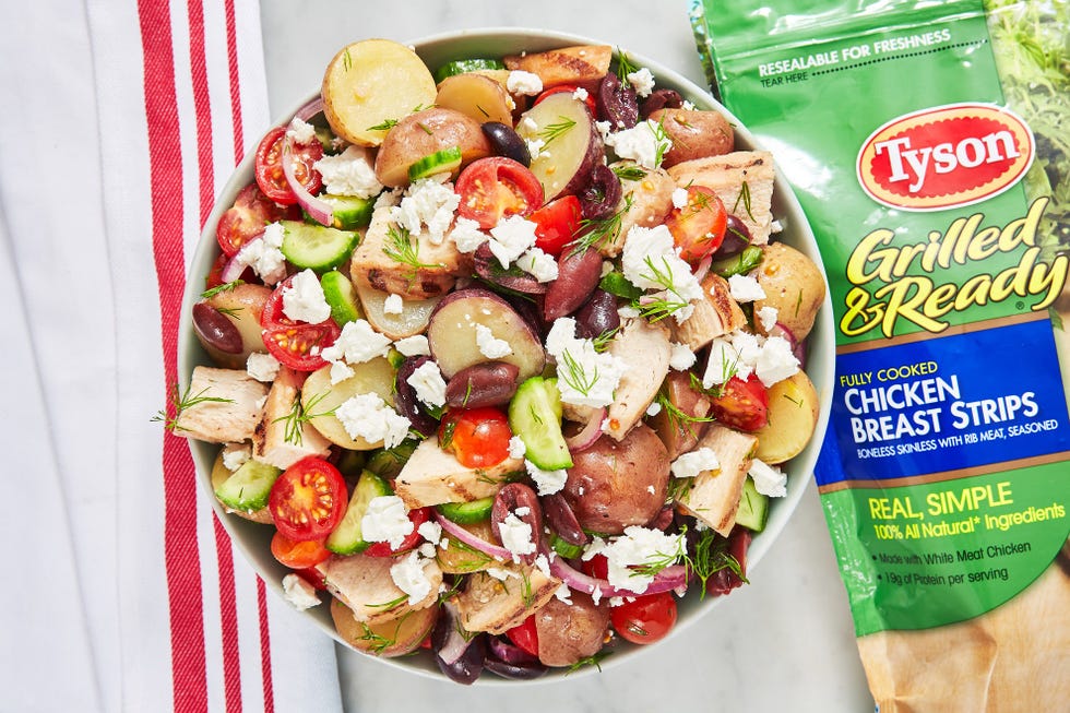 greek chicken potato salad