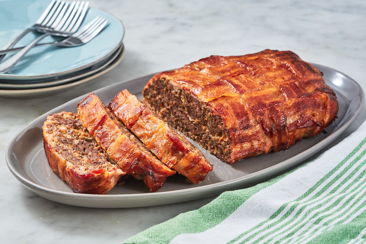 Honey Mustard Meatloaf in Lodge Cast Iron Loaf Pan 