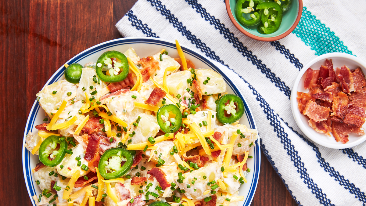 preview for Give Your Side Dish Game An Upgrade With This Amazing Jalapeño Popper Potato Salad