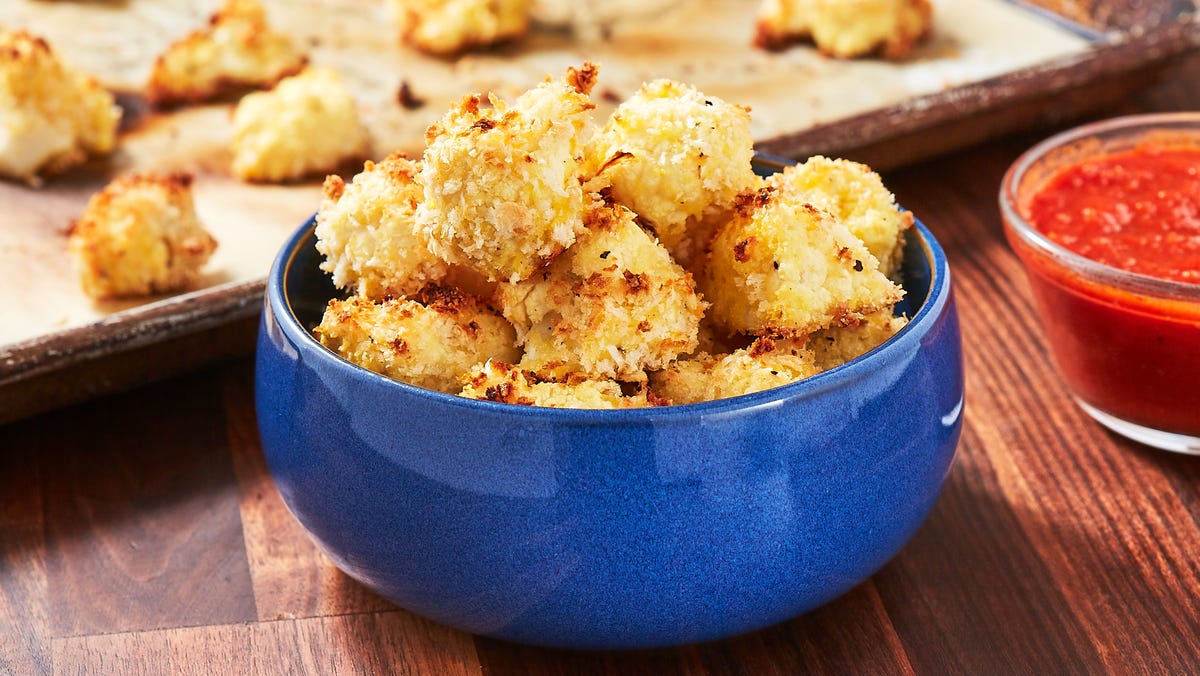 Video player poster image preview for Your Next Party Needs a Low-Calorie App Like These Parmesan Cauliflower Bites.