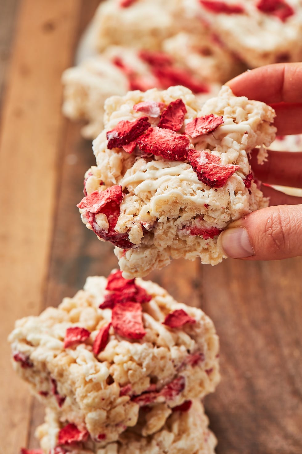strawberries  cream rice krispies