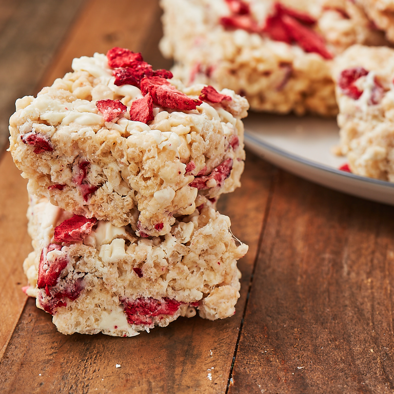 Strawberry Shortcake Rice Krispies - Delish.com