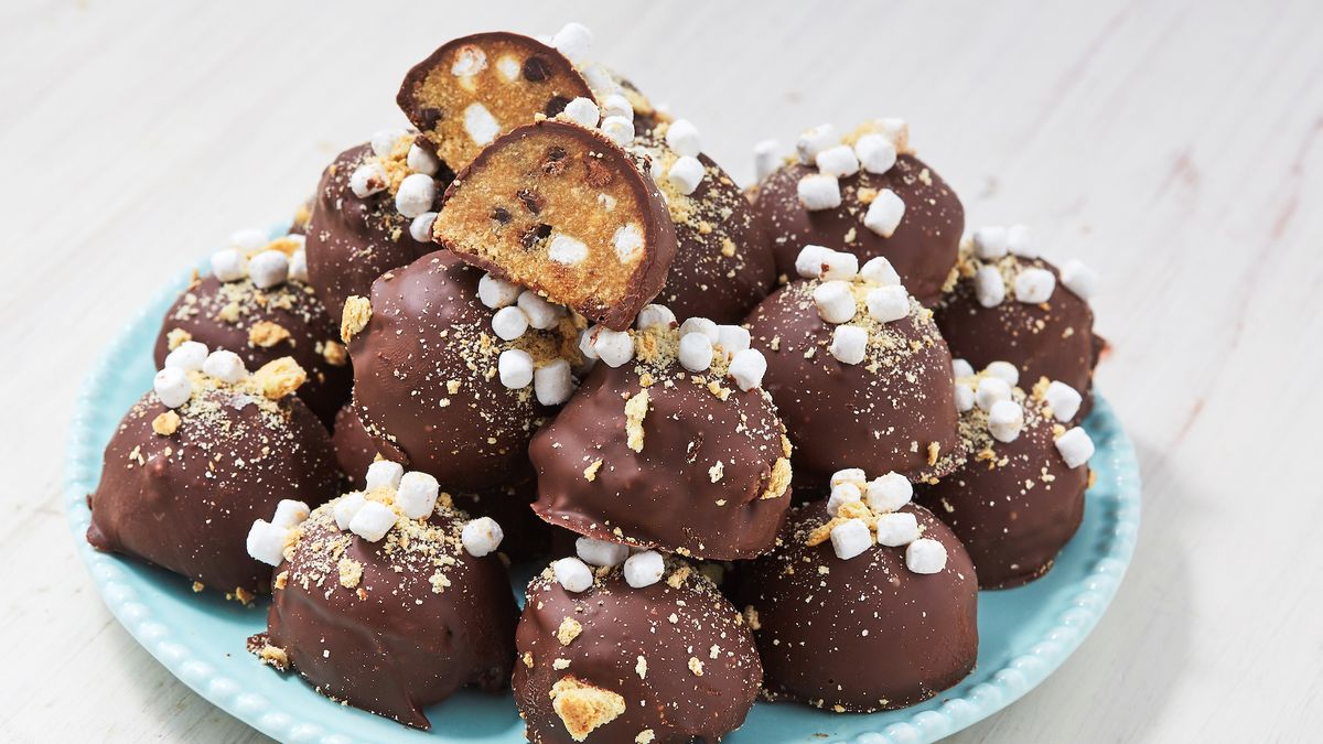 preview for S'mores Cookie Dough Truffles Are Little Balls Of Happiness