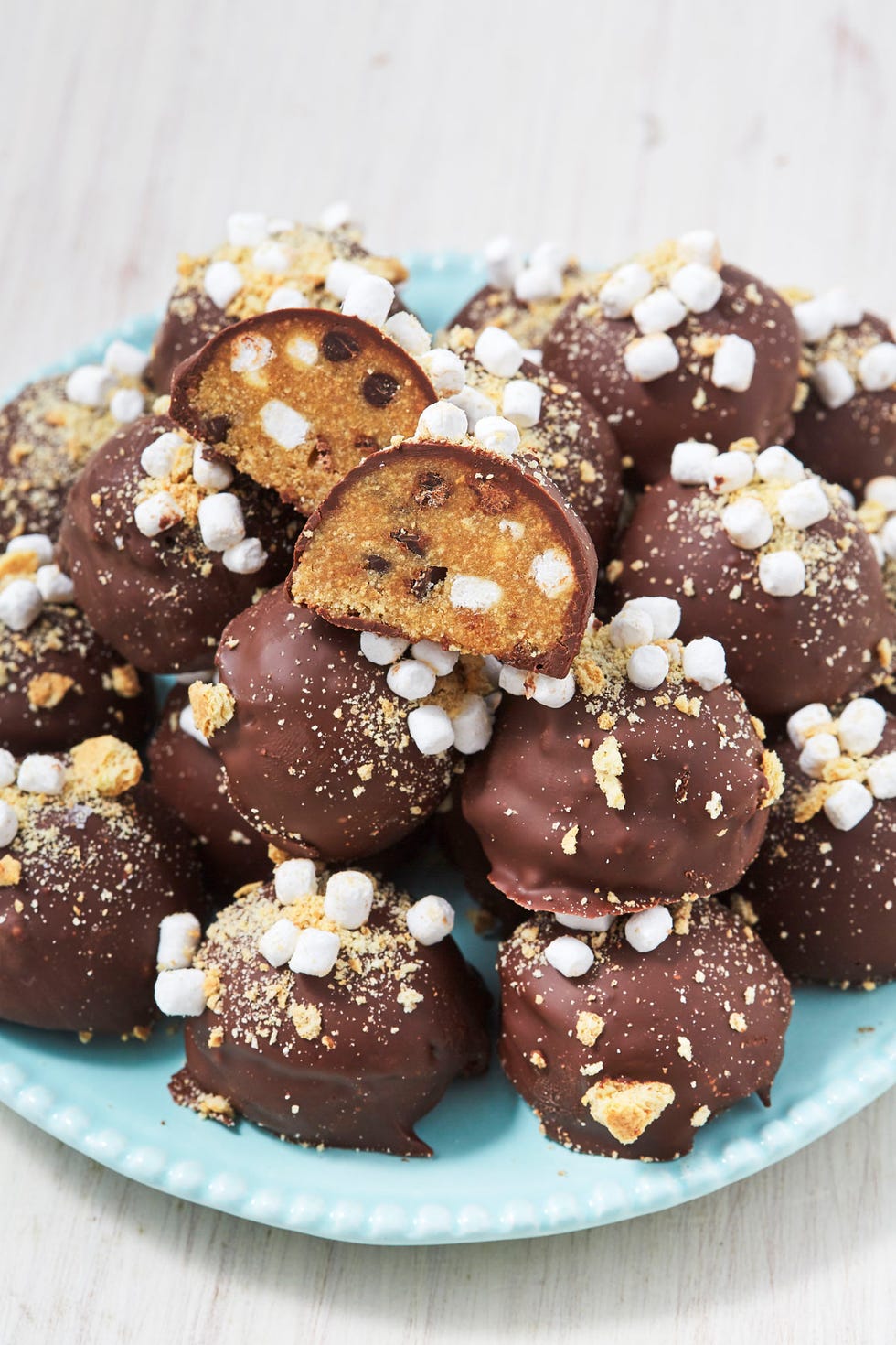 s'mores cookies dough truffles