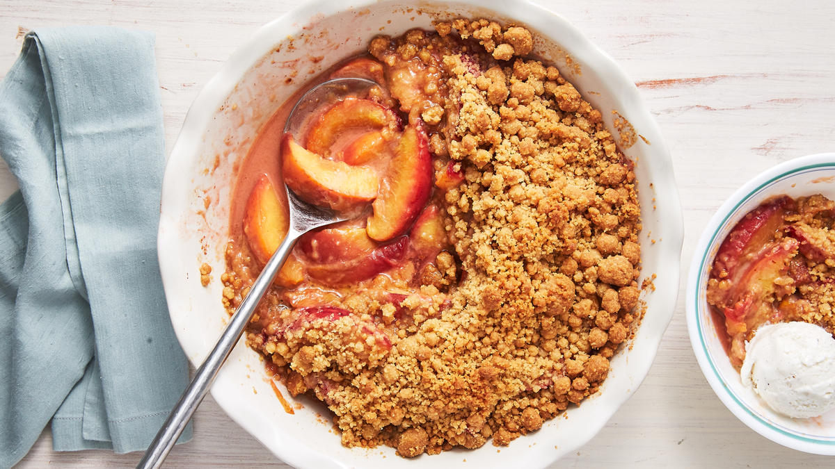 preview for This Is The Perfect Peach Crumble For Summer