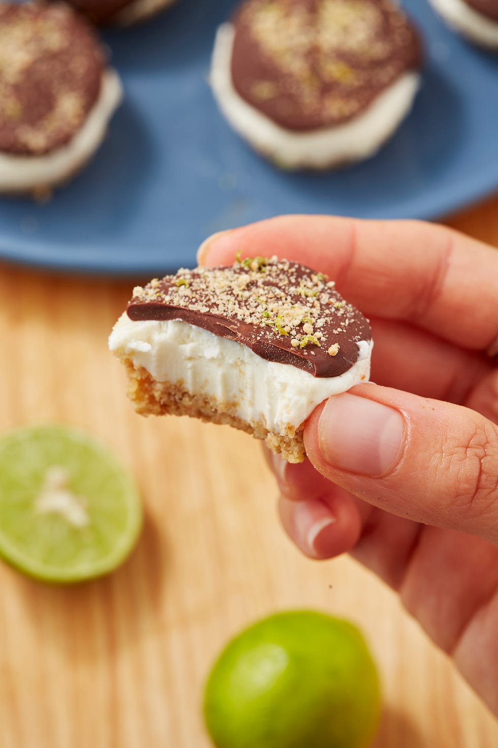 chocolate covered key lime pie bites