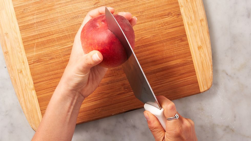 How To Cut A Peach - Delish.com