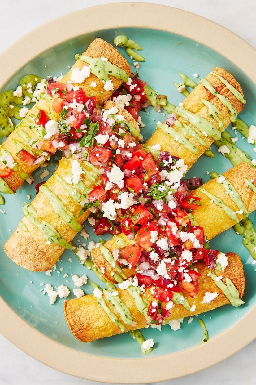 spicy chicken taquitos