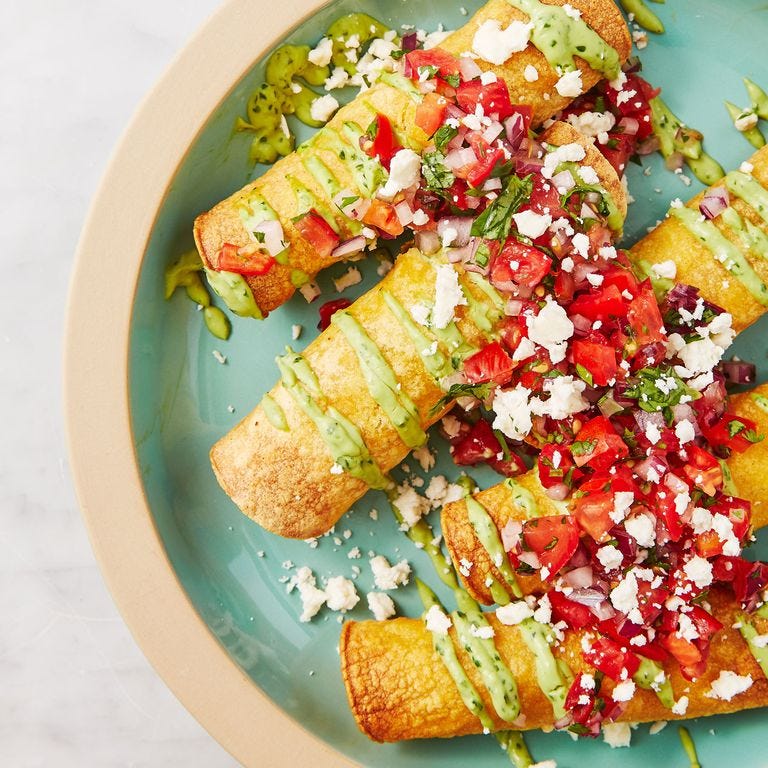 spicy chicken taquitos
