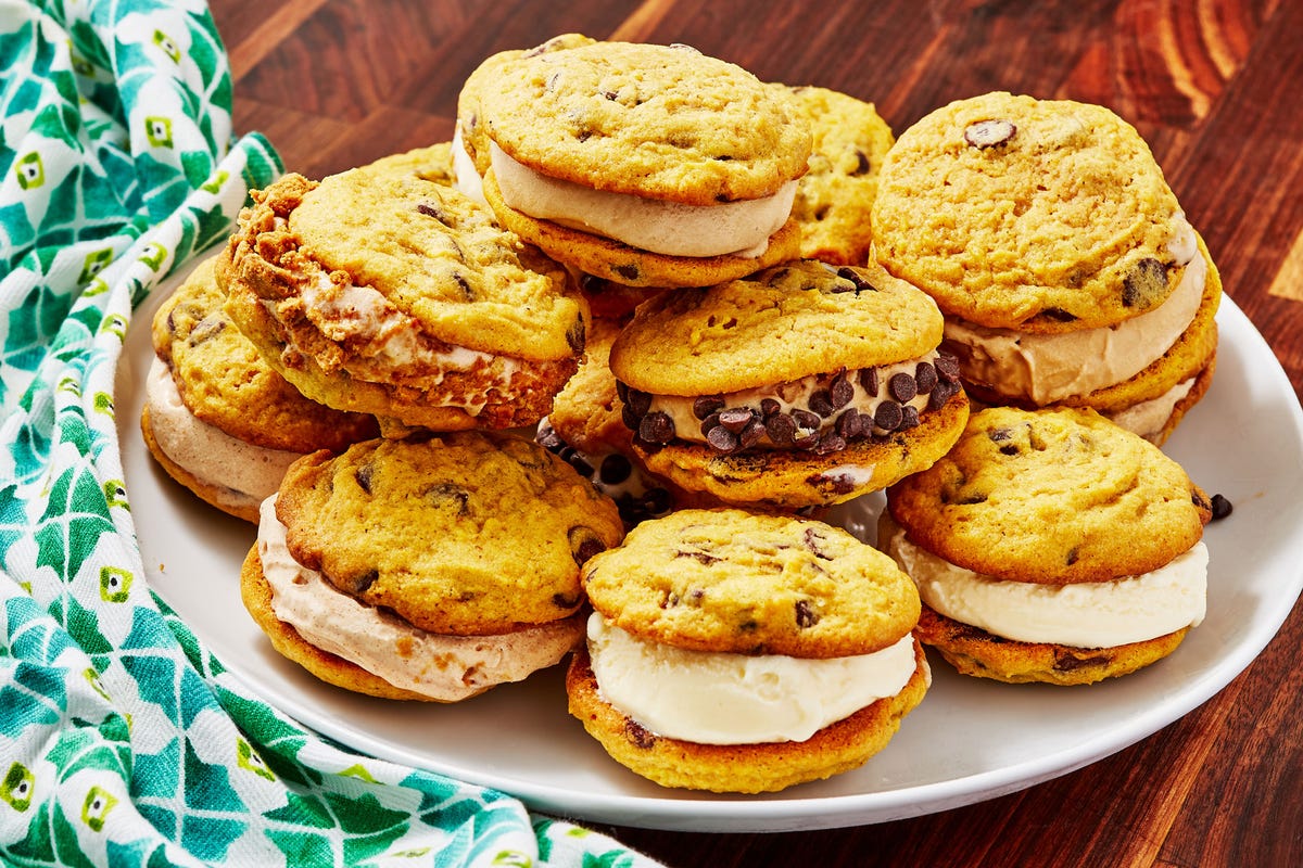 preview for Pumpkin Chocolate Chip Ice Cream Sandwiches = The Dream Team