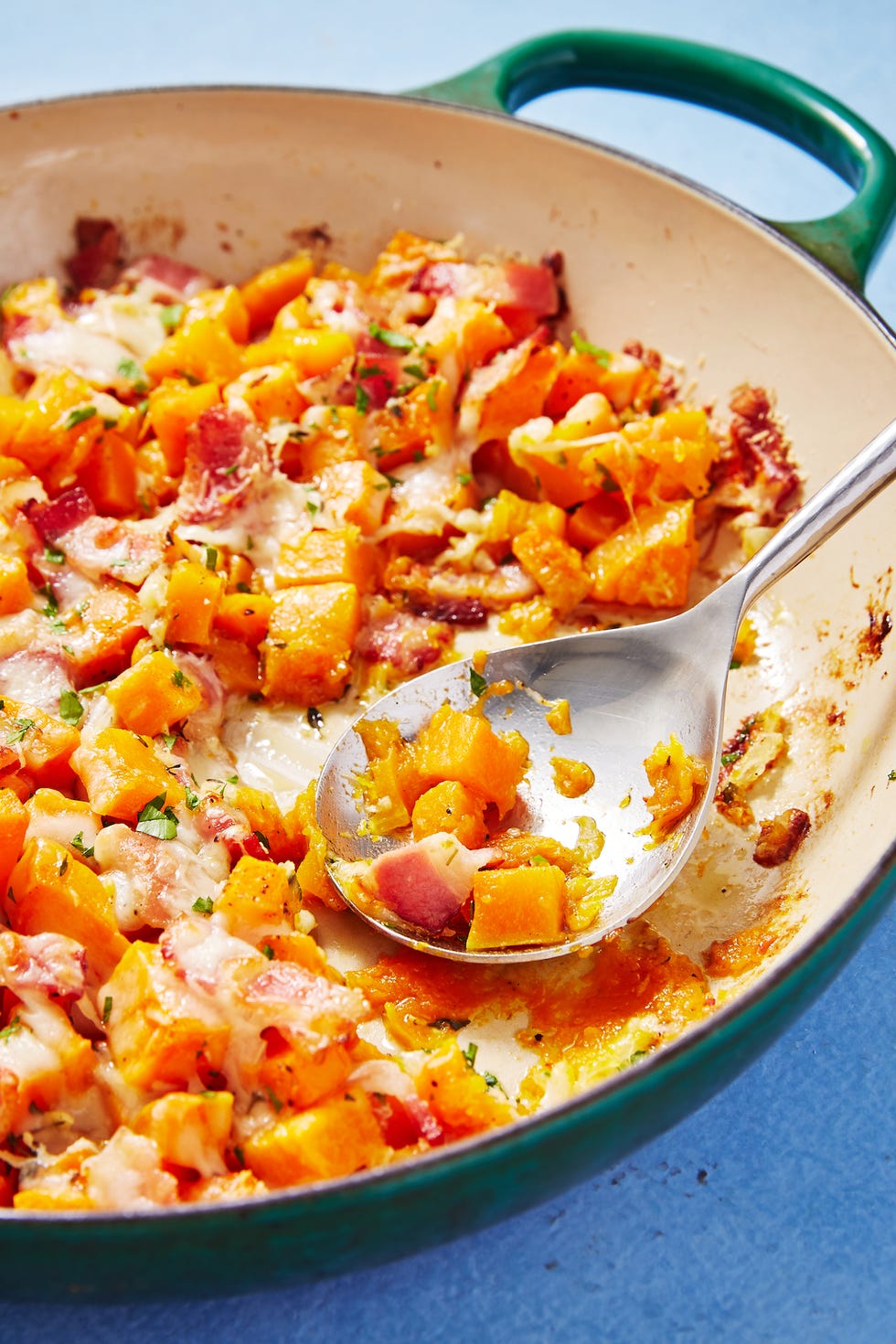 cheesy bacon butternut squash  delishcom