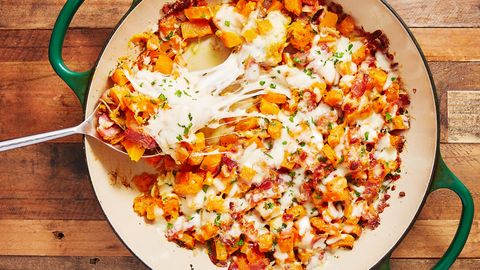 preview for Cheesy Bacon Butternut Squash Will Outshine Everything Else On The Dinner Table