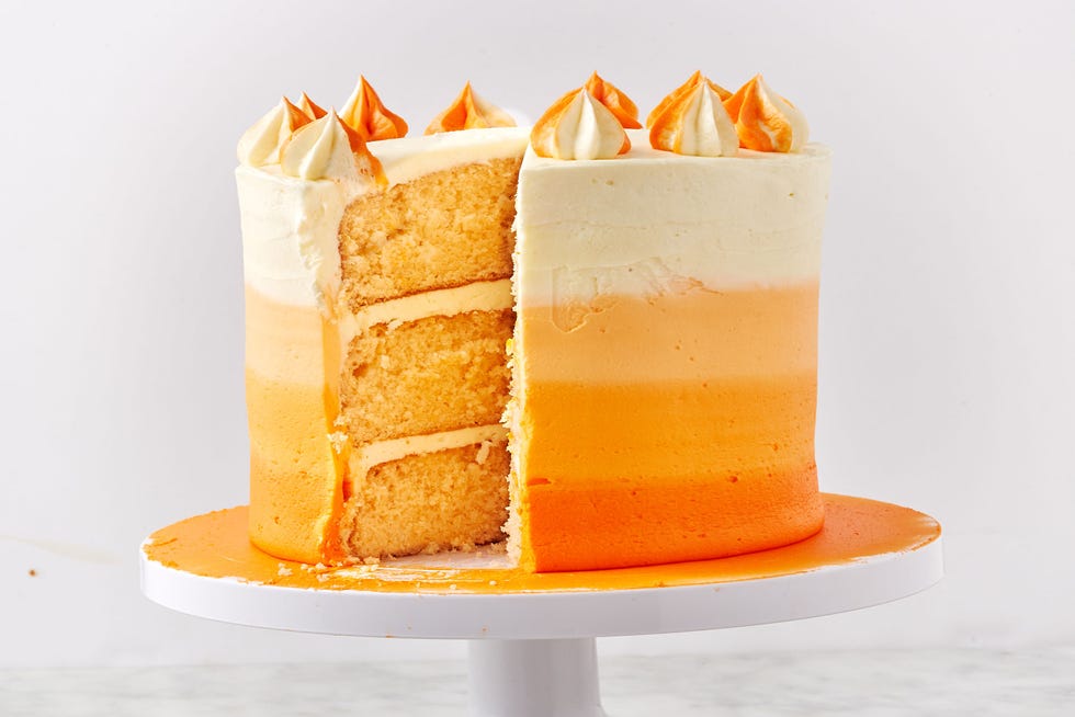 creamsicle ombre cake